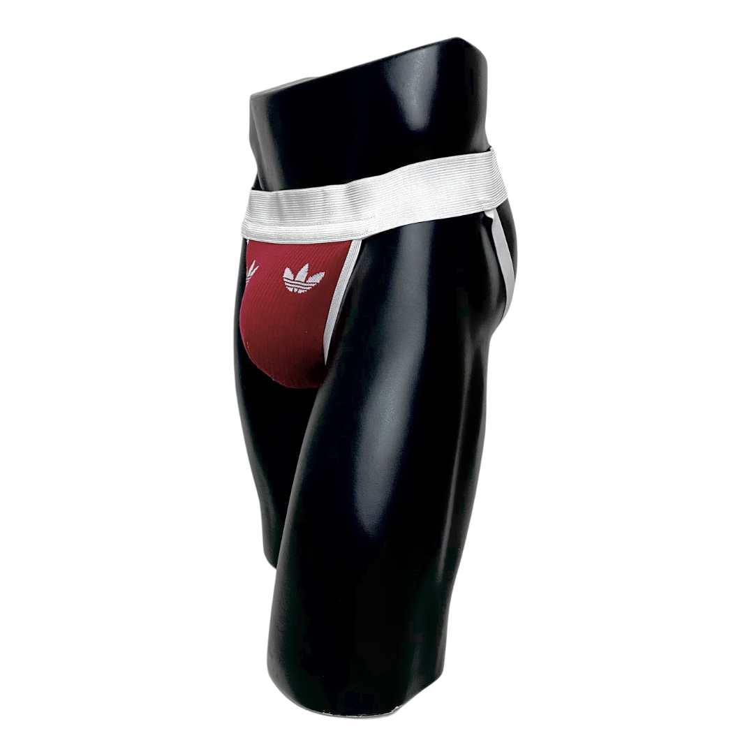 Adidas Logo Red Socks Jockstrap/Thong
