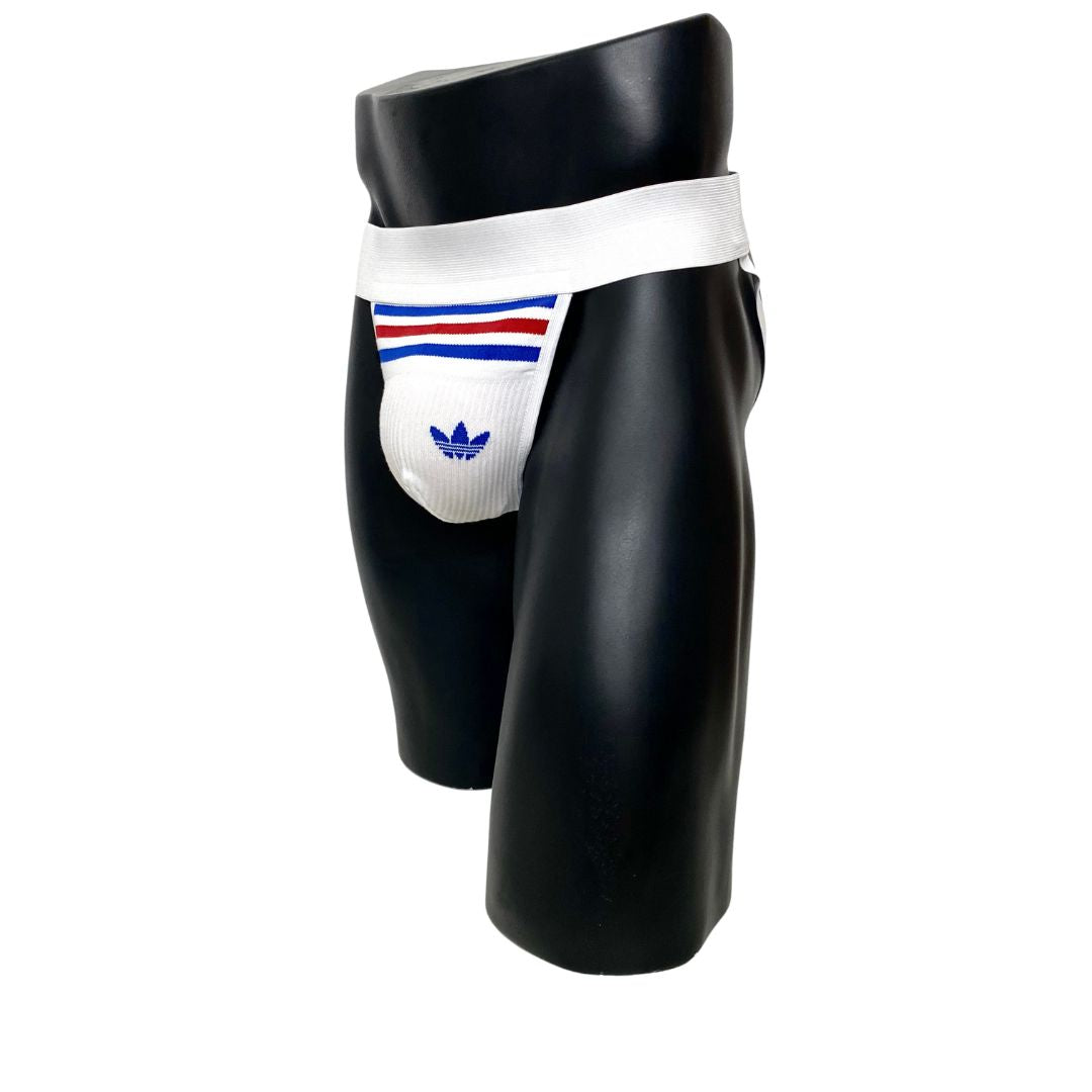 Adidas Originals White Blue and Red Socks Jockstrap/Thong