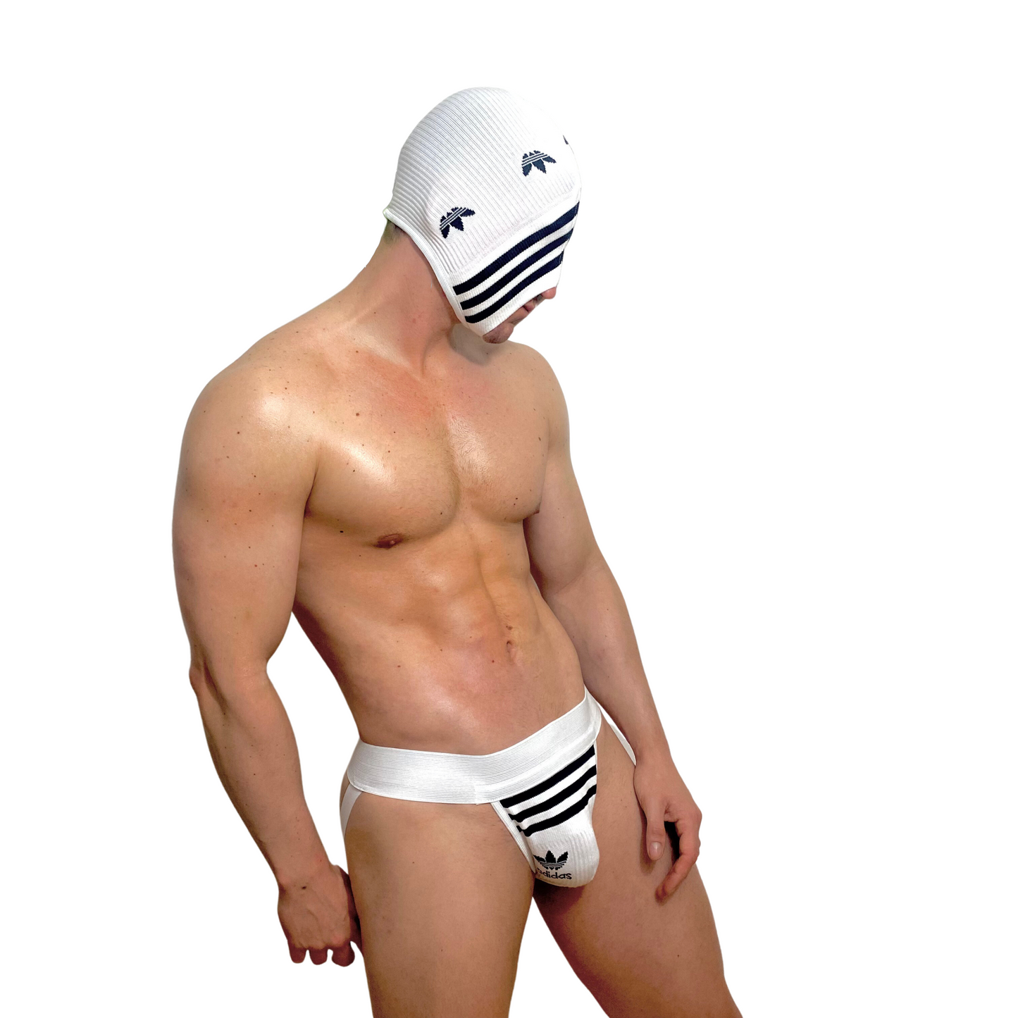 Adidas Originals White SOCKsucker Balaclava & Sock Jockstrap Set