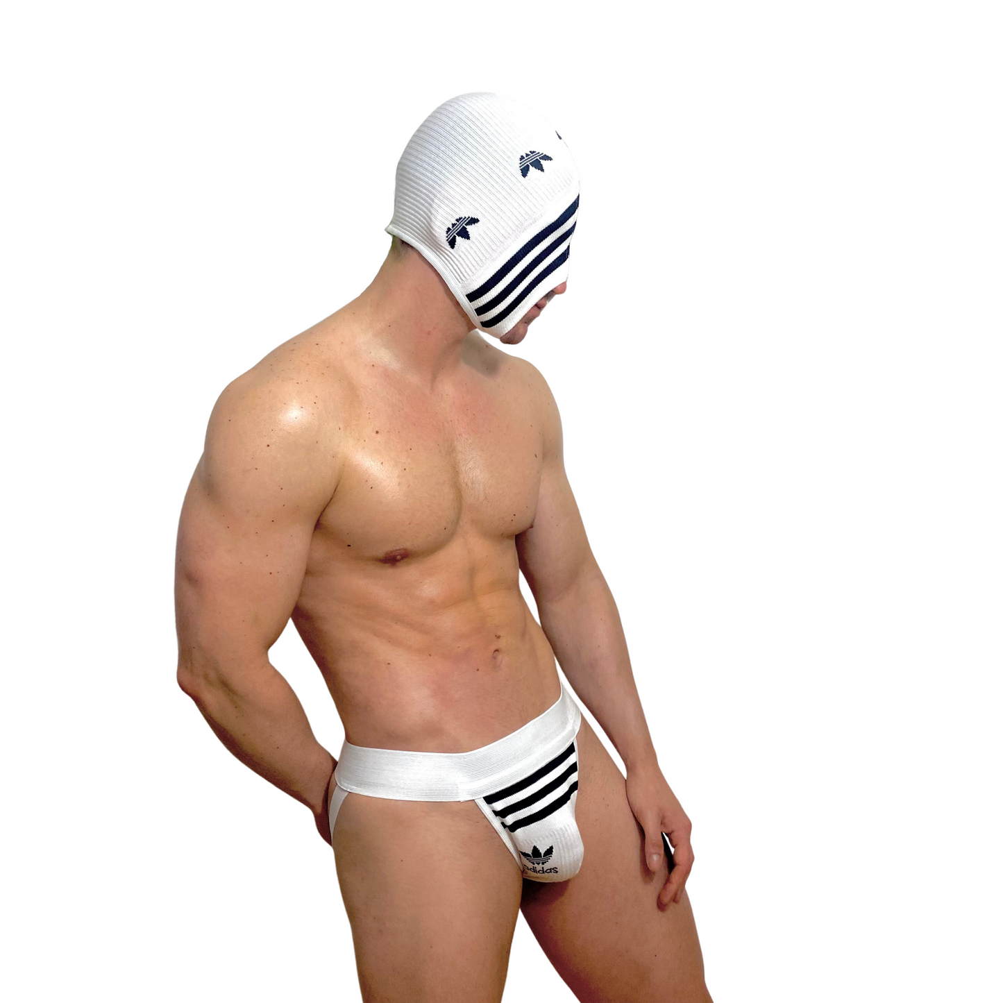 Adidas Originals White SOCKsucker Balaclava & Sock Jockstrap Set