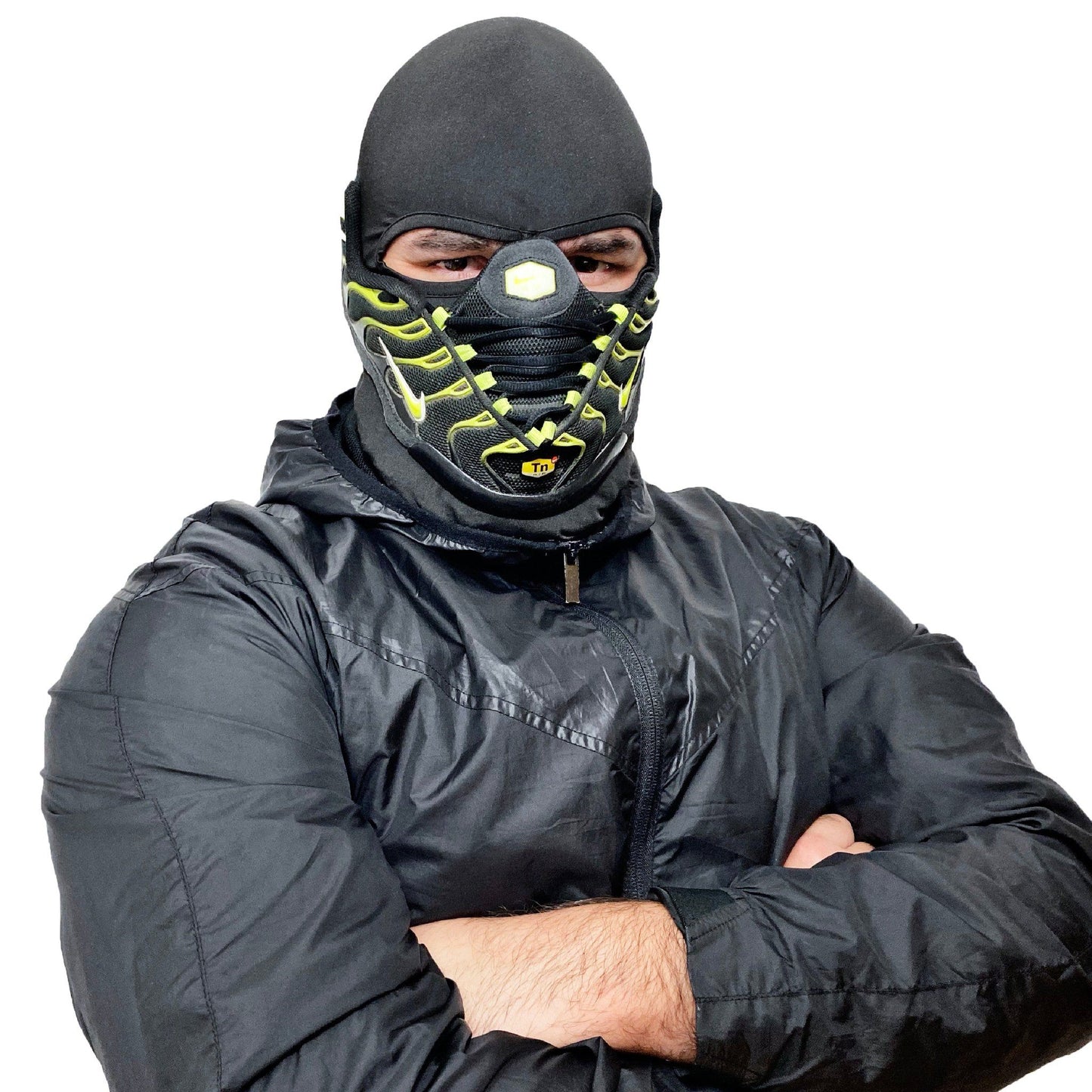 Air Max Tn Black Neon Green Mask