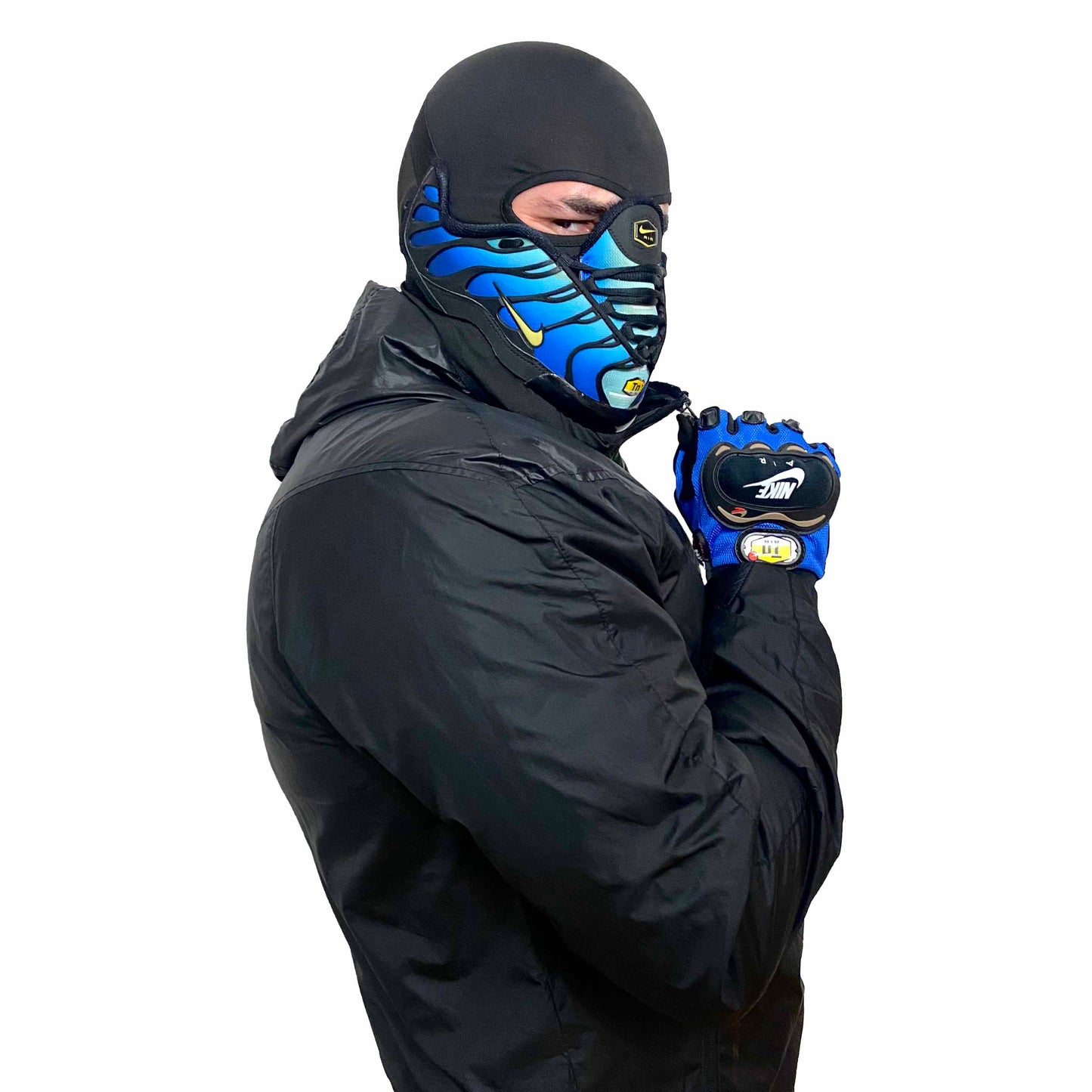Nike Air Max Motorbike Gloves Blue 3.0