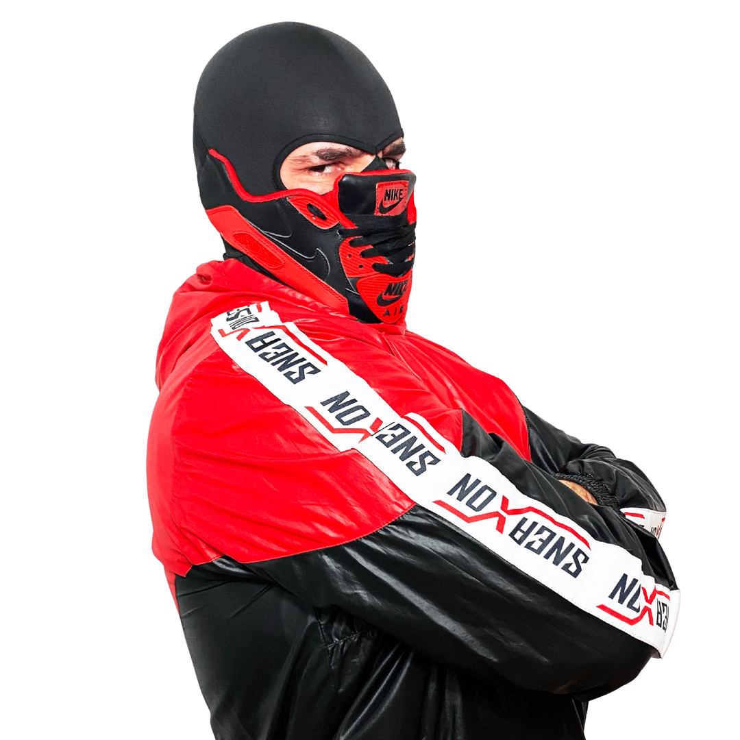 Air Max 90 Leather Black - Red Mask