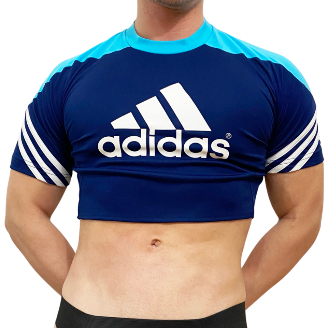 Adidas Blue\White Crop Top