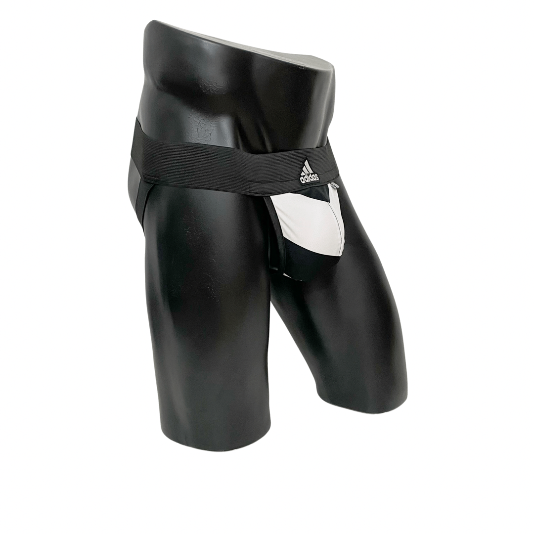 Adidas Black/White Sport Jockstrap/Thong