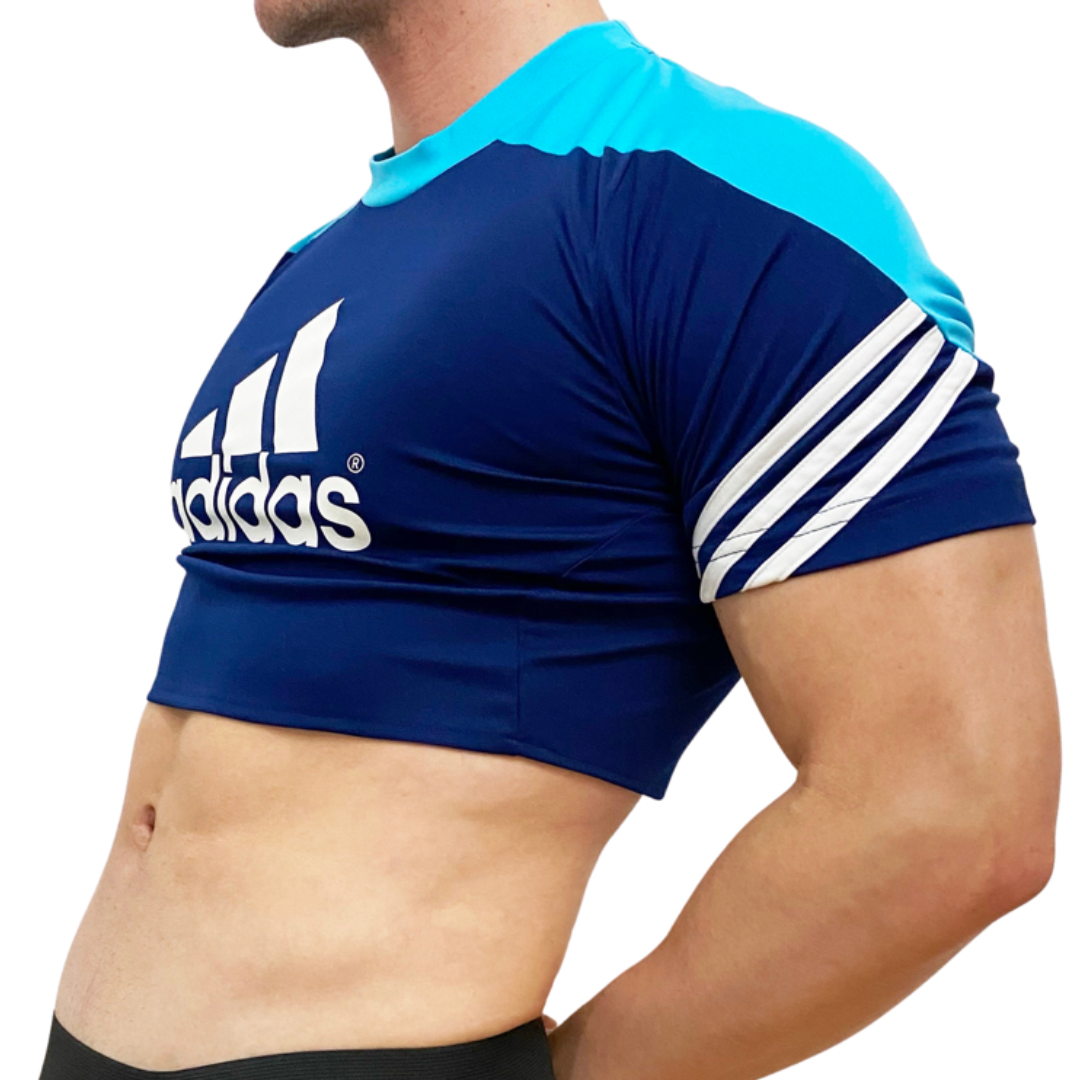 Adidas Blue\White Crop Top