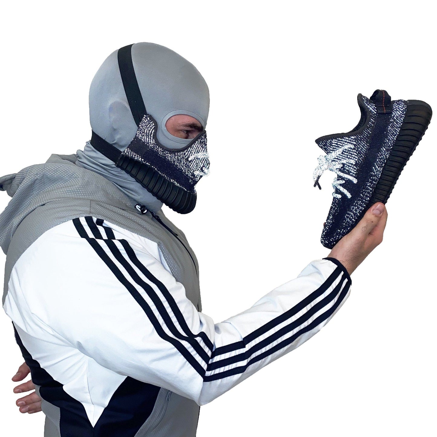 Yeezy Boost 350 V2 Black Reflective Mask