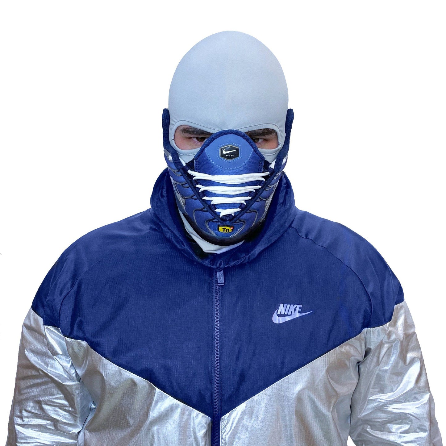 Air Max Tn Blue Silver Mask