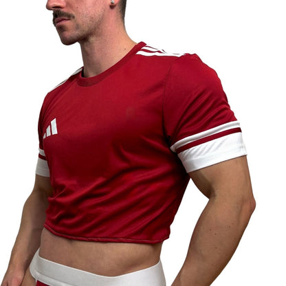 Adidas Neo Red Short Sleeve Crop Top