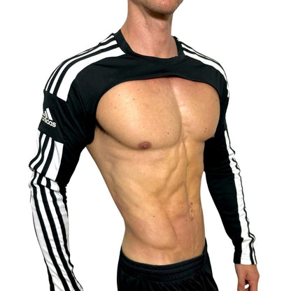 Adidas Sport Shoulders Crop Top Long Sleeves Black