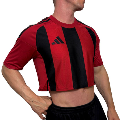 Adidas Red\Black Stripe Crop Top