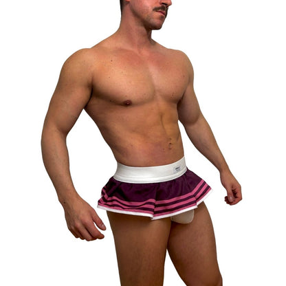 Adidas Three Stripes Purple Skirt Jock/Thong