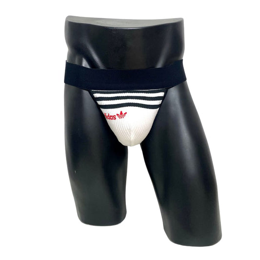 Adidas Originals Three Stripes Logo White Socks Jockstrap/Thong