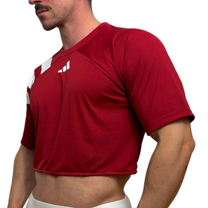 Adidas Neo Red Short Sleeve Crop Top 2.0