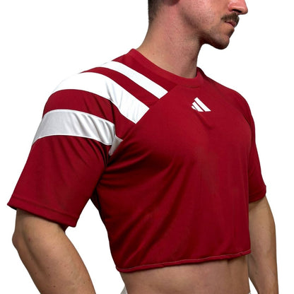 Adidas Neo Red Short Sleeve Crop Top 2.0
