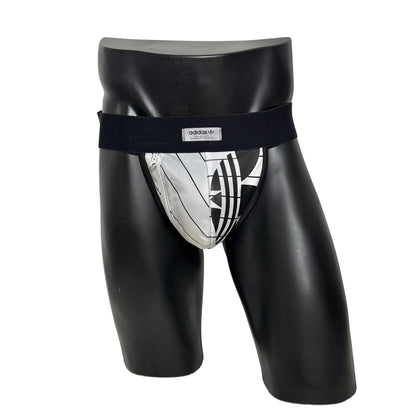 Adidas Originals Silver Gray Logo Pocket Jockstrap/Thong