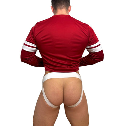 Adidas Neo Long Sleeve Red Crop Top Look