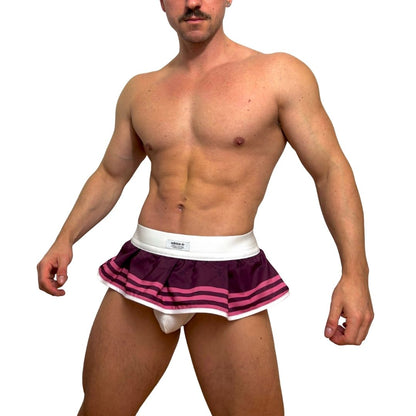Adidas Three Stripes Purple Skirt Jock/Thong