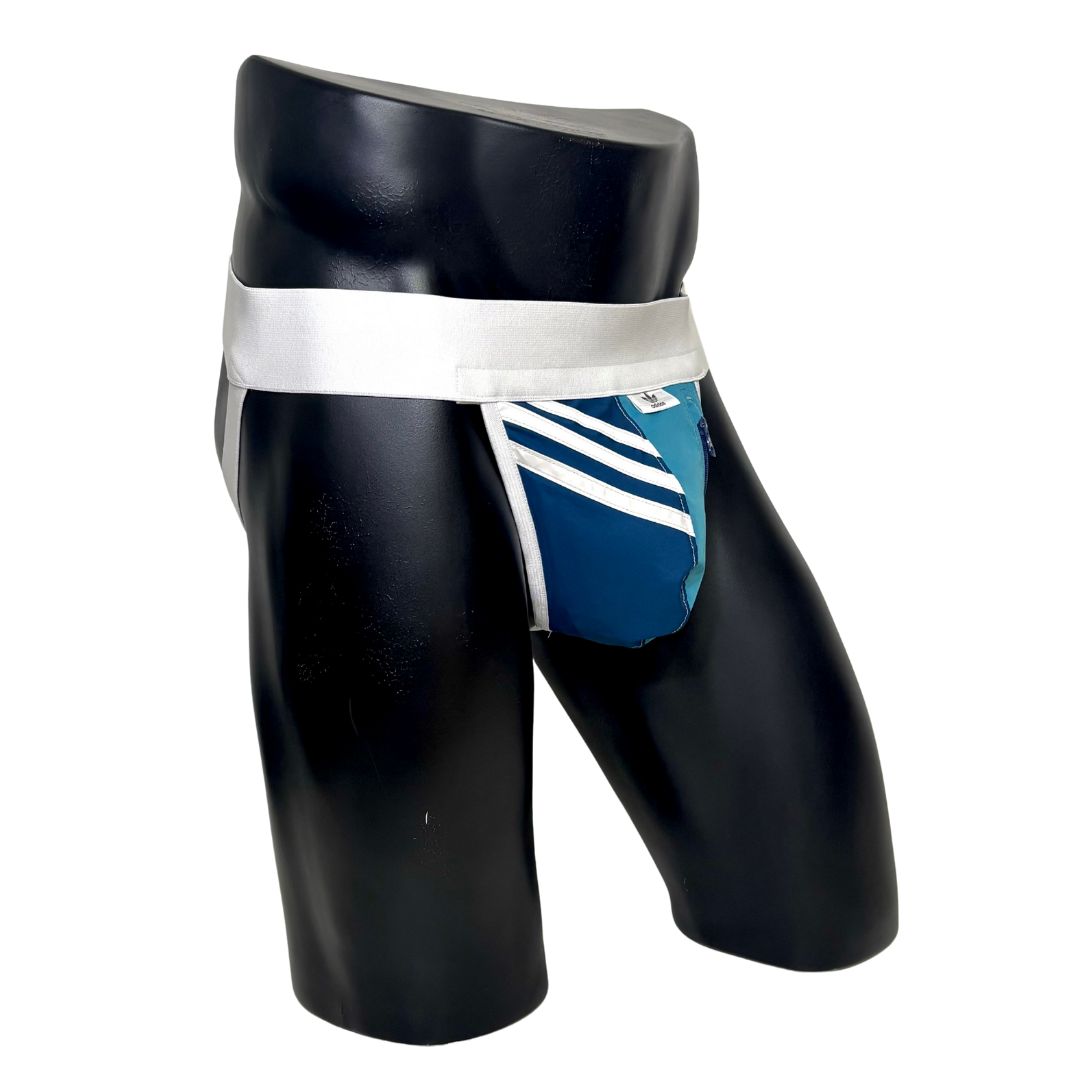 Adidas 3 Stripes Navy Blue Pocket Jockstrap/Thong