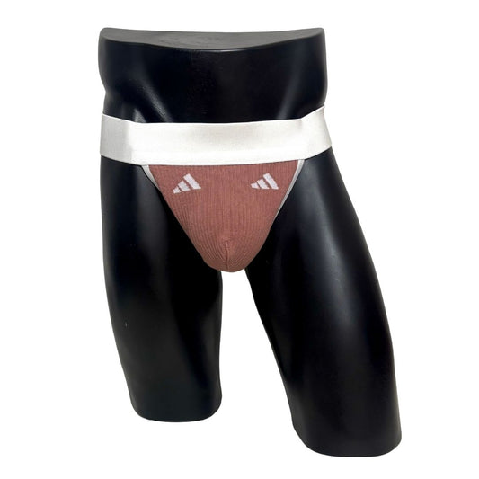 Adidas Sport Logo Nude Caramel Socks Jockstrap/Thong