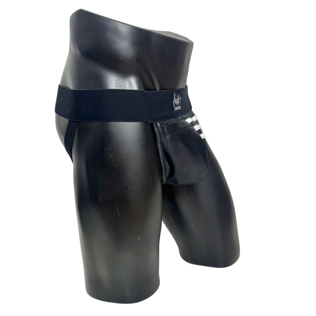 Adidas 3 Stripes Black Pocket Jockstrap/Thong 4.0