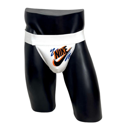 Nike Retro Orange/Black/Blue White Logo Socks Jockstrap/Thong