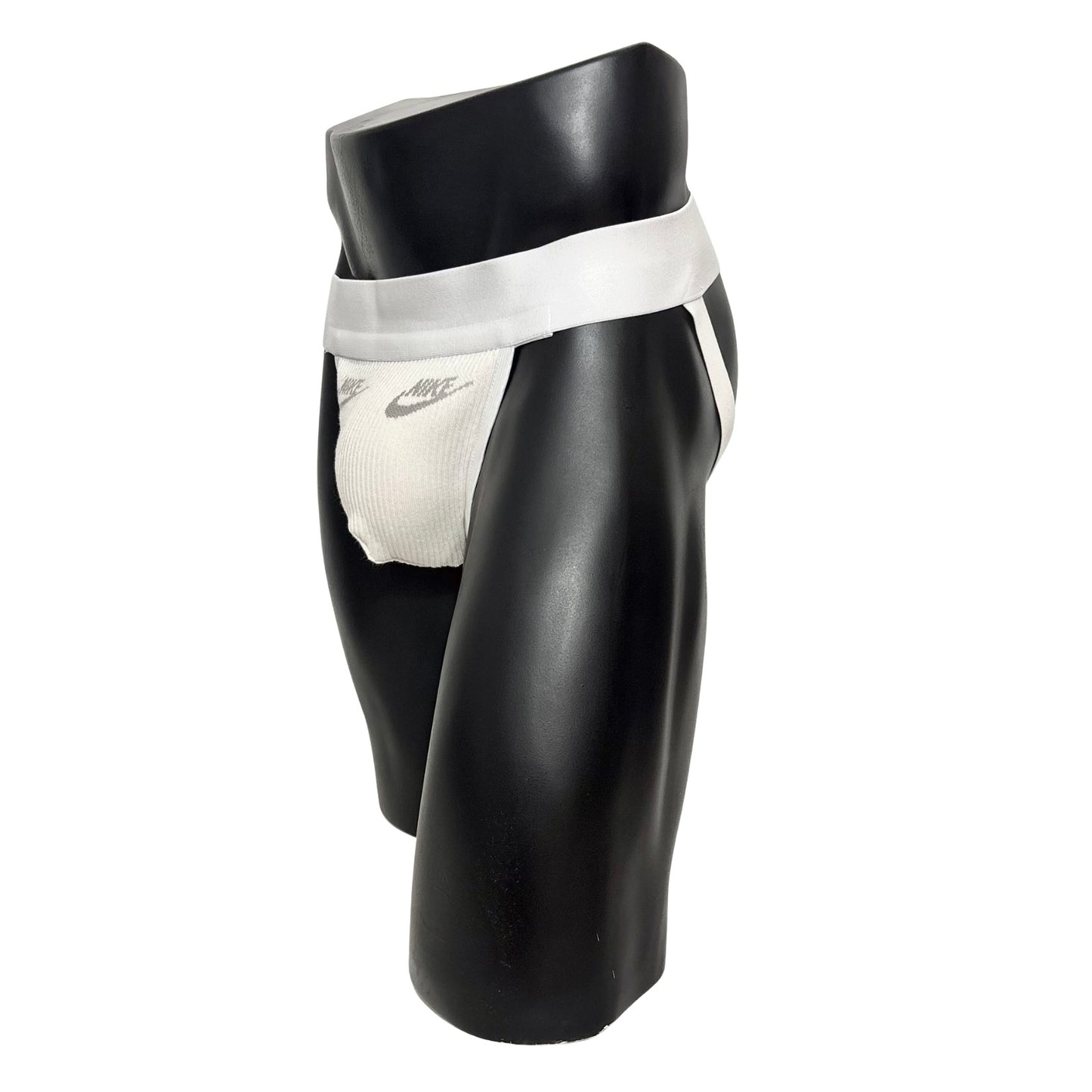 Nike Off White Iron Gray Logo Socks Jockstrap/Thong