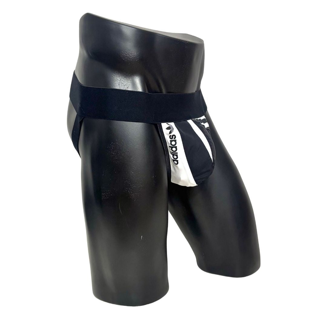 Adidas Originals 3 Stripes Side Logo Black/White Jockstrap/Thong 2.0