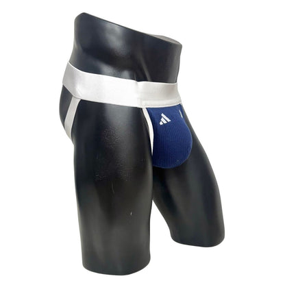 Adidas Sport Logo Dark Blue Socks Jockstrap/Thong