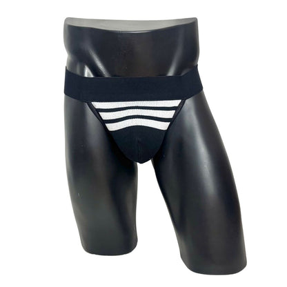 Adidas Originals Three Stripes Black Socks Jockstrap/Thong