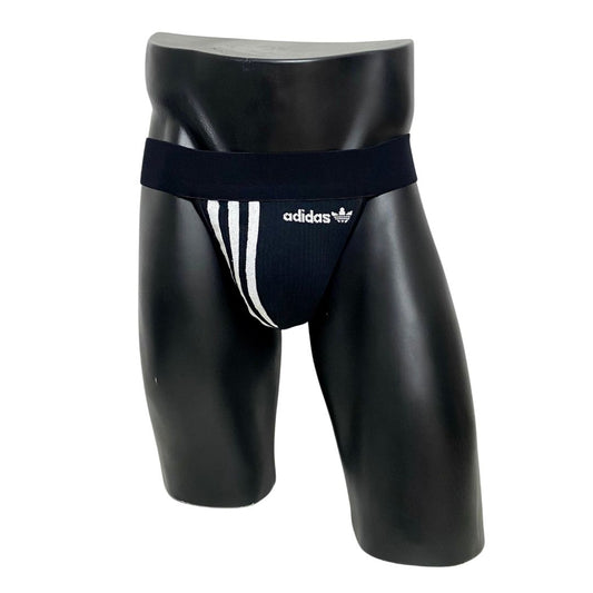 Adidas Originals Three Stripes Logo Black Socks Jockstrap/Thong