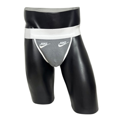 Nike Steel Gray White Logo Socks Jockstrap/Thong