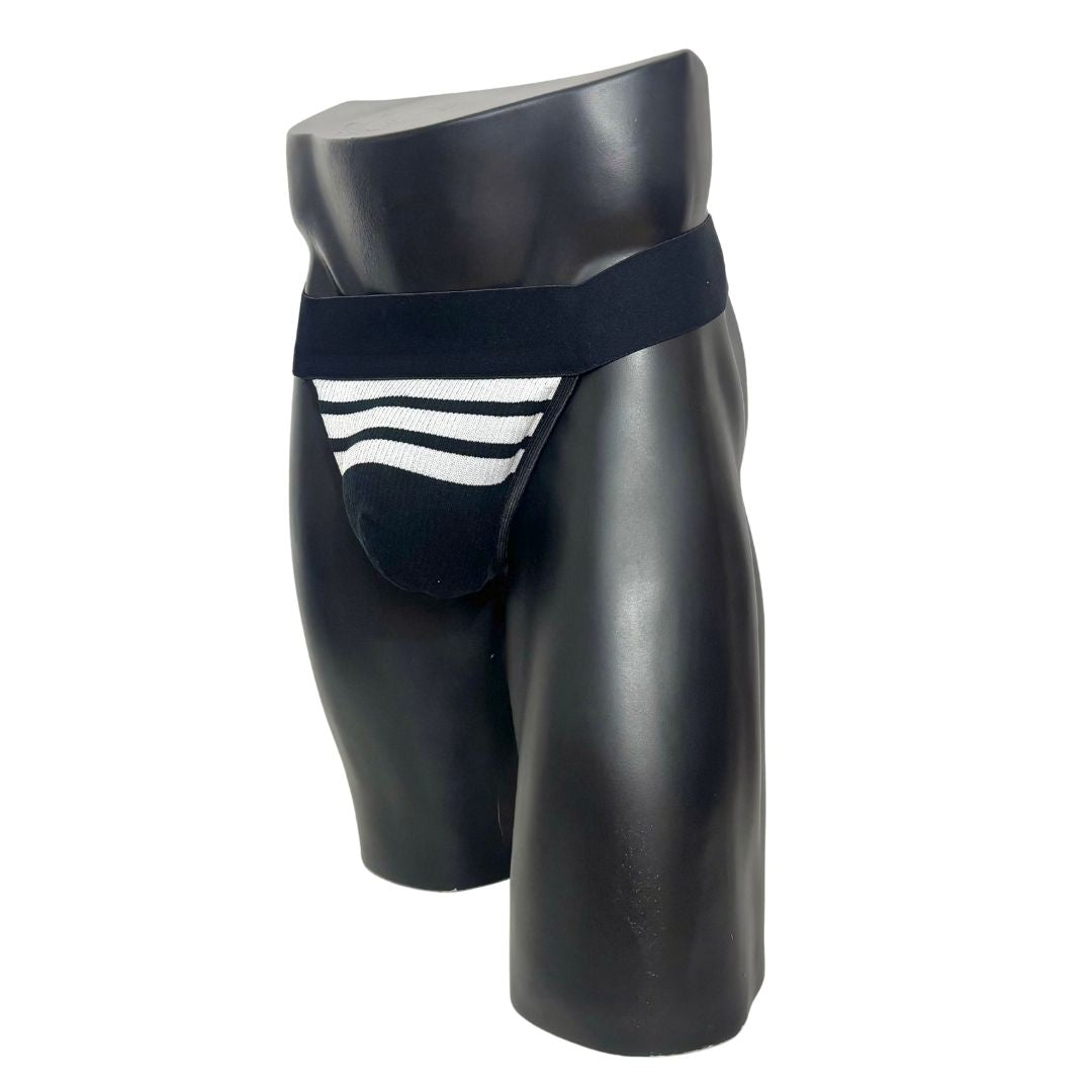 Adidas Originals Three Stripes Black Socks Jockstrap/Thong