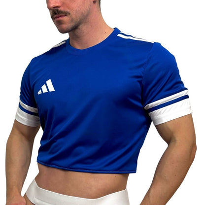 Adidas Neo Blue Short Sleeve Crop Top