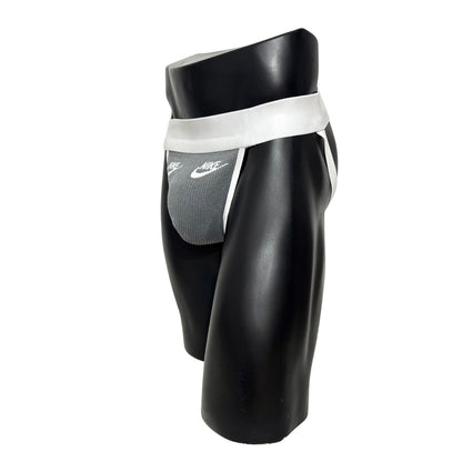 Nike Steel Gray White Logo Socks Jockstrap/Thong