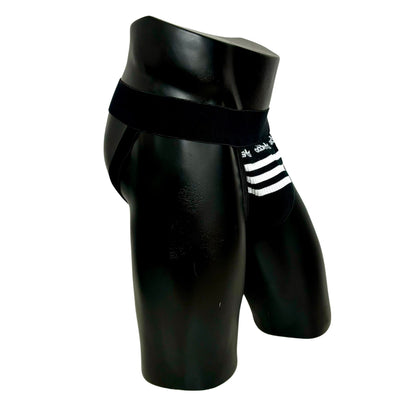 Adidas Originals Black Logo Socks Jockstrap/Thong