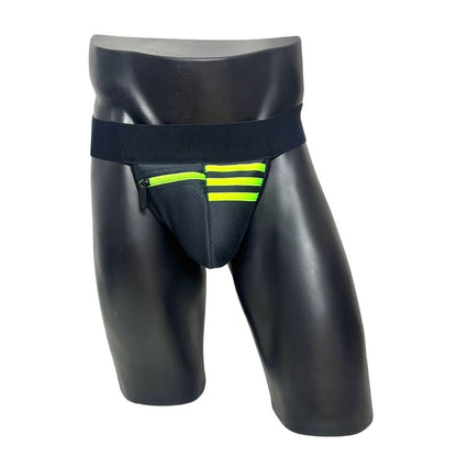 Adidas 3 Stripes Acid Green Pocket Jockstrap/Thong 2.0