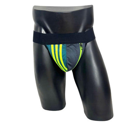 Adidas 3 Stripes Acid Green Pocket Jockstrap/Thong