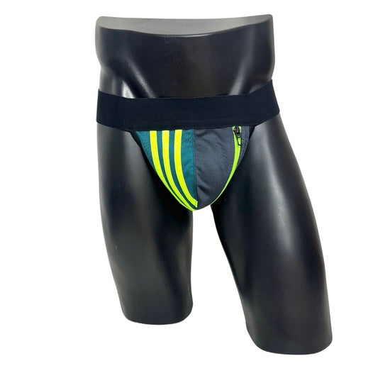 Adidas 3 Stripes Acid Green Pocket Jockstrap/Thong