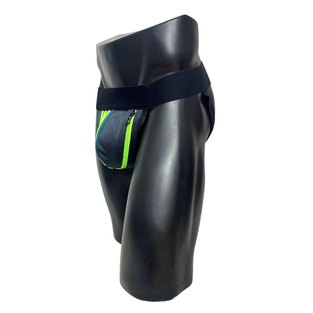 Adidas 3 Stripes Acid Green Pocket Jockstrap/Thong