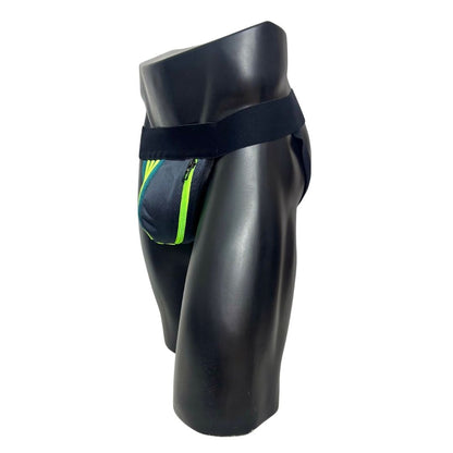 Adidas 3 Stripes Acid Green Pocket Jockstrap/Thong