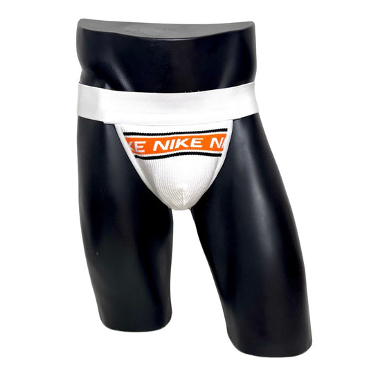 Nike Retro Orange/White Logo Socks Jockstrap/Thong