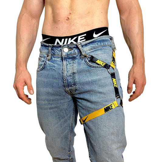 Nike Yellow and Black Leg Harness
