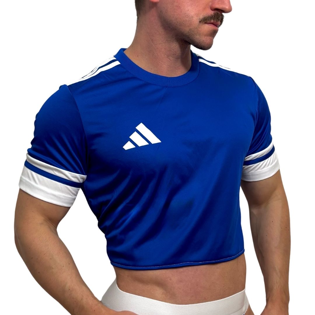 Adidas Neo Blue Short Sleeve Crop Top