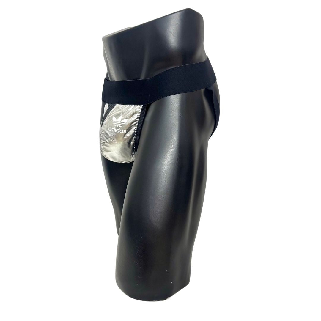 Adidas Originals Side Logo Silver Pocket Jockstrap/Thong