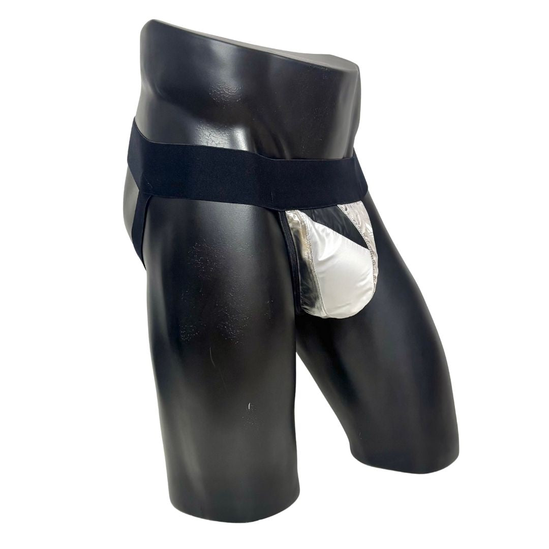 Adidas Originals Side Logo Silver Pocket Jockstrap/Thong