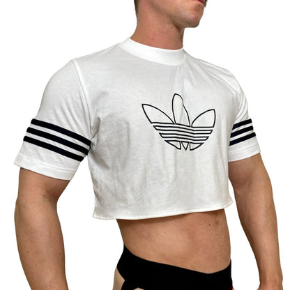 Adidas Originals Logo White Crop Top