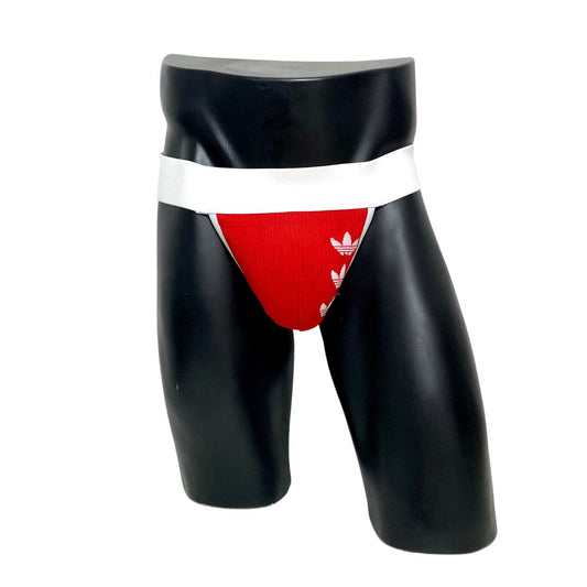 Adidas Originals Three Logo Red Socks Jockstrap/Thong