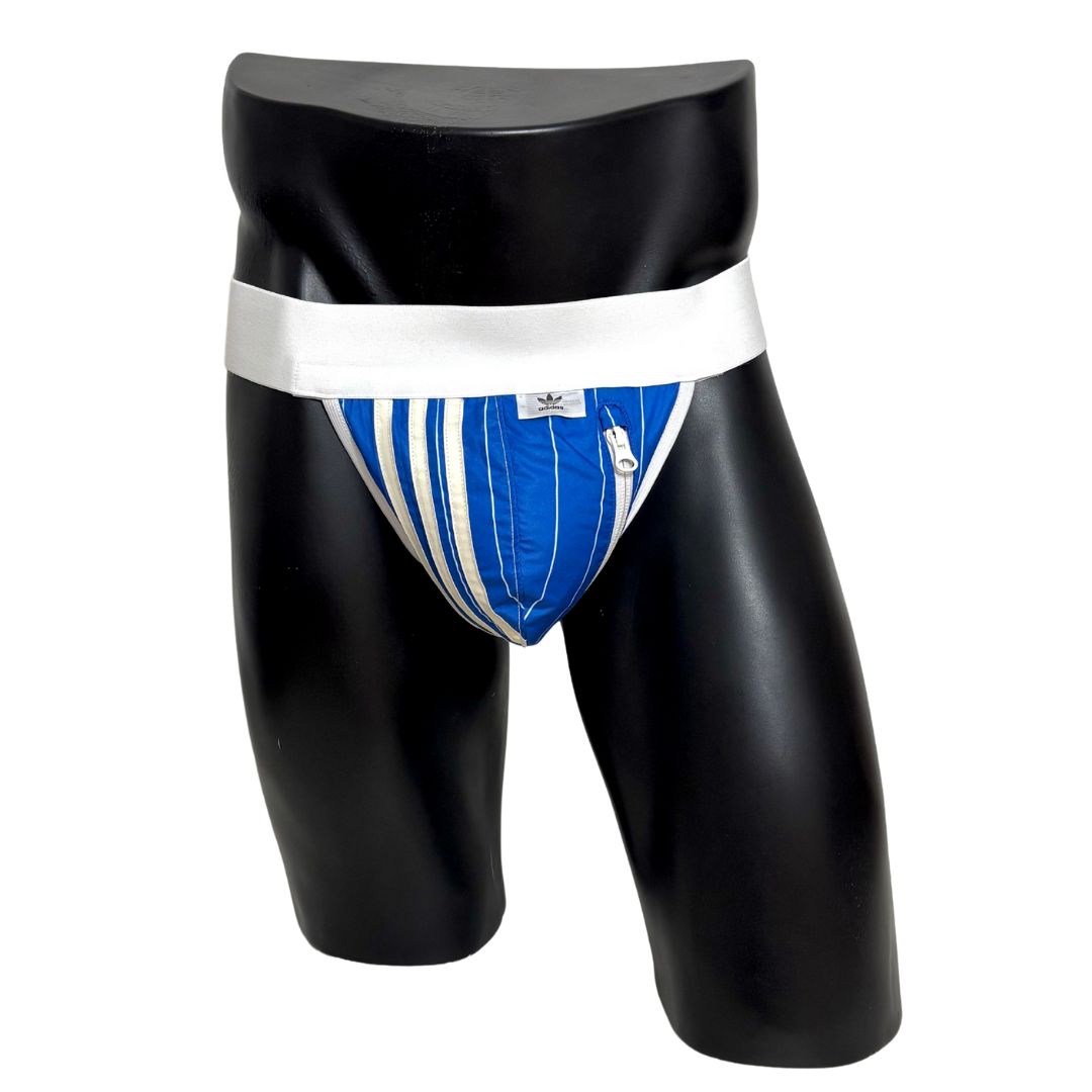 Adidas 3 Stripes Blue Pocket Jockstrap/Thong