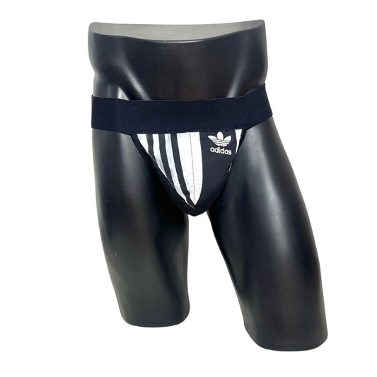 Adidas 3 Stripes Originals Side Logo Black/White Jockstrap/Thong
